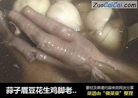 蒜子眉豆花生鸡脚老火汤