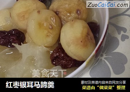 红枣银耳马蹄羹
