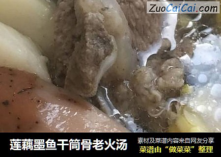 莲藕墨鱼干筒骨老火汤