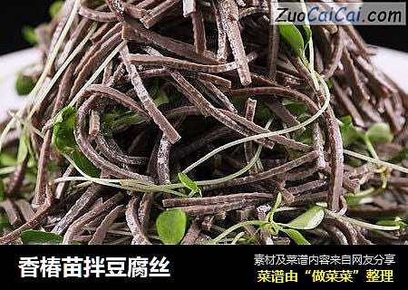香椿苗拌豆腐丝