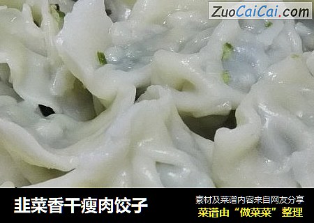 韭菜香干瘦肉饺子
