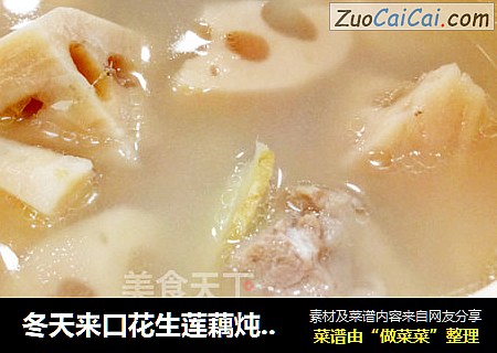 冬天来口花生莲藕炖猪骨汤，润肺养胃又降火！--威厨艺