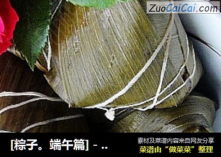 [粽子。端午篇]－－蜜枣粽