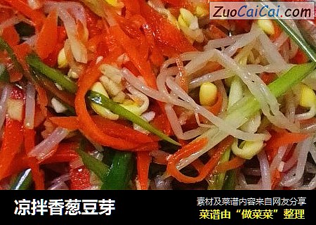 凉拌香葱豆芽