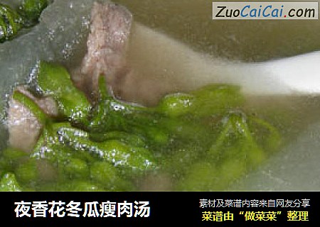 夜香花冬瓜瘦肉汤
