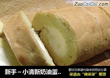 新手～小清新奶油蛋卷～^_^