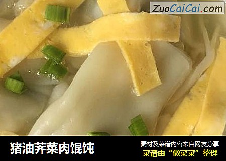 猪油荠菜肉馄饨