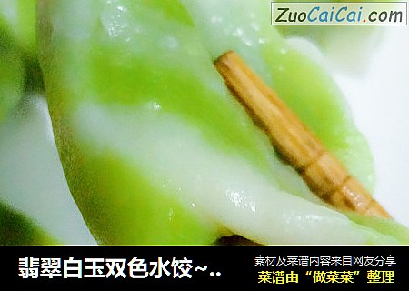 翡翠白玉双色水饺~双色羊肉芹菜水饺