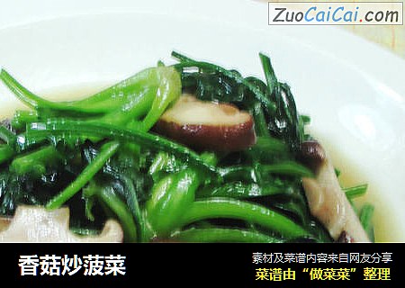 香菇炒菠菜