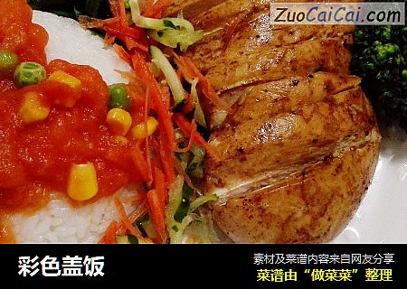 彩色盖饭