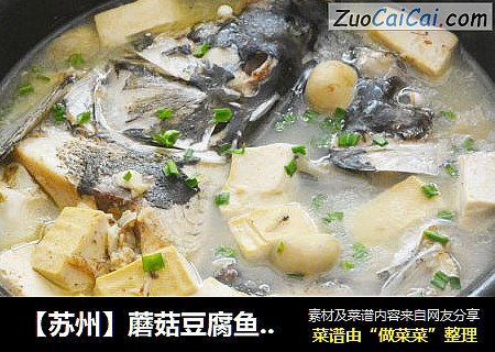 【苏州】蘑菇豆腐鱼头汤