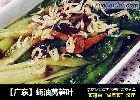 【广东】蚝油莴笋叶