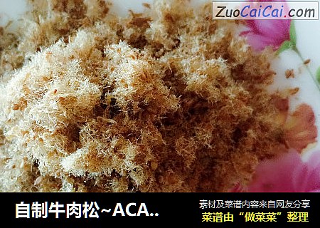 自制牛肉松~ACA面包机版