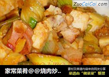 家常菜肴@@烧肉炒蒜苗