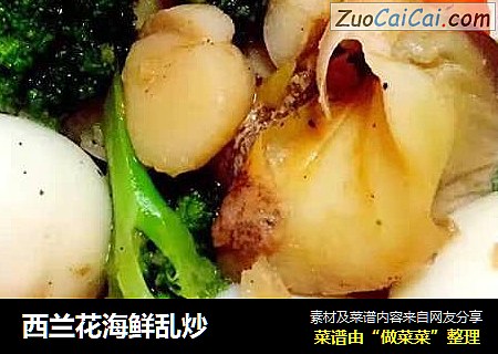 西兰花海鲜乱炒