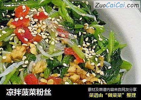 凉拌菠菜粉丝