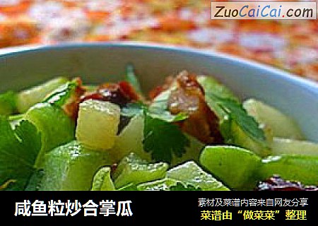 咸鱼粒炒合掌瓜
