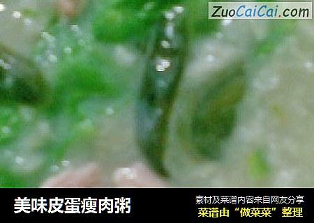 美味皮蛋瘦肉粥