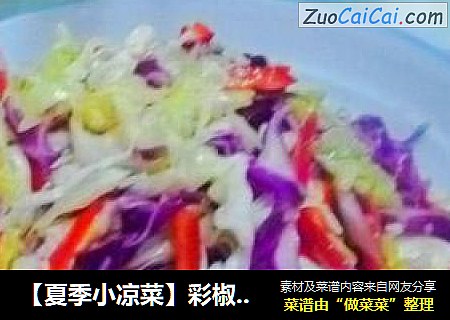 【夏季小凉菜】彩椒拌双色甘蓝