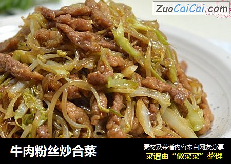 牛肉粉丝炒合菜