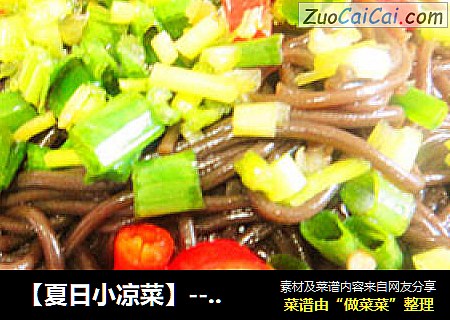 【夏日小凉菜】---酸辣蕨根粉儿