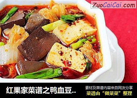 红果家菜谱之鸭血豆腐煲