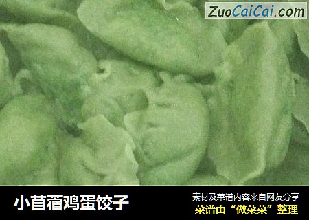 小苜蓿鸡蛋饺子