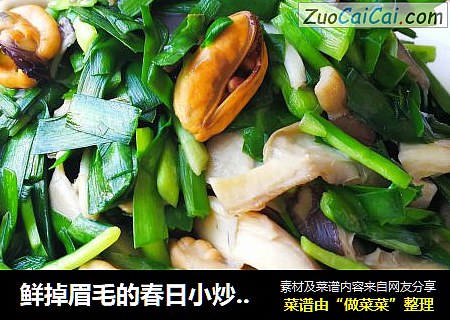 鲜掉眉毛的春日小炒-韭菜蘑菇炒贻贝