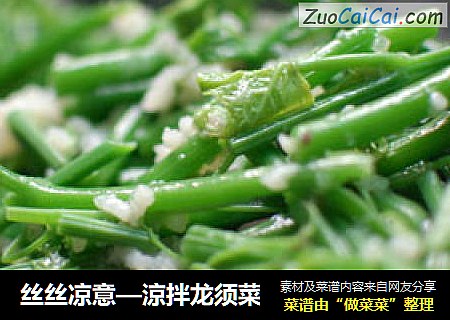 丝丝凉意—涼拌龙须菜