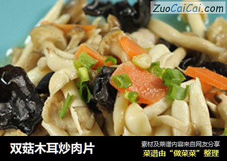 双菇木耳炒肉片