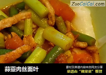 蒜薹肉丝面叶