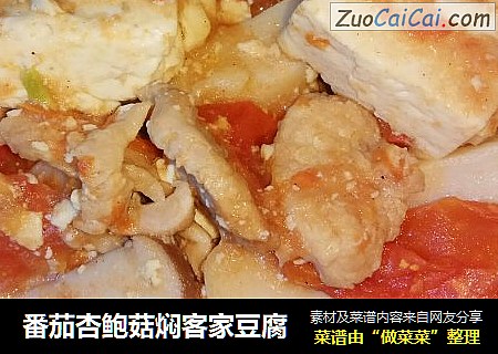 番茄杏鲍菇焖客家豆腐