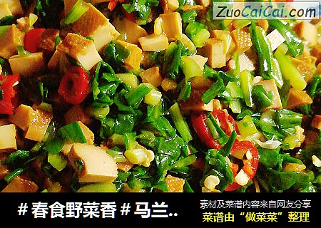 ＃春食野菜香＃马兰头拌香豆干