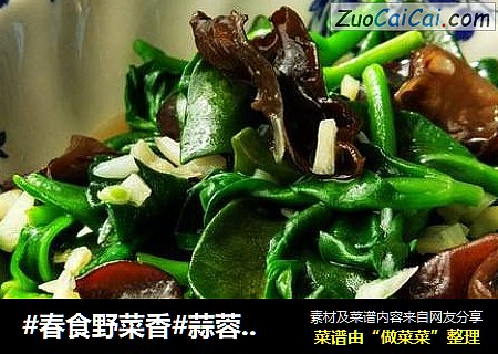 #春食野菜香#蒜蓉木耳炒穿心莲