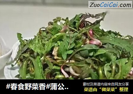 #春食野菜香#蒲公英醮酱
