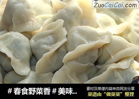 ＃春食野菜香＃美味野菜--荠菜鲜肉饺
