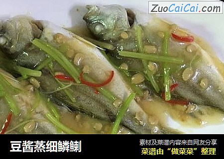 豆酱蒸细鳞鯻