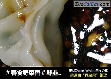 ＃春食野菜香＃野韭菜猪肉馅饺子鲜掉眉毛