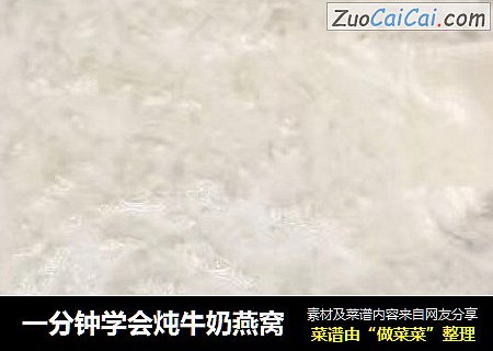 一分钟学会炖牛奶燕窝