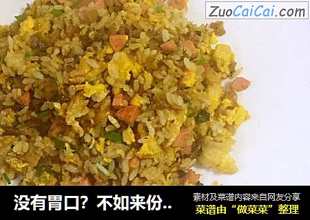 没有胃口？不如来份香喷喷的炒饭吧--雪菜肉丝炒饭！