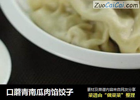 口蘑青南瓜肉馅饺子