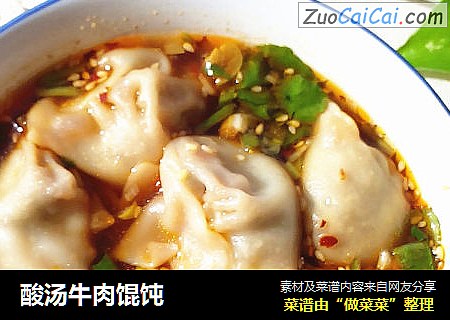 酸汤牛肉馄饨
