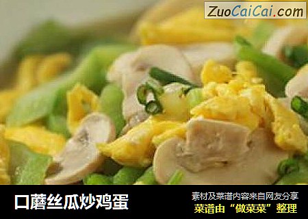 口蘑丝瓜炒鸡蛋