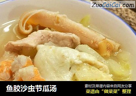 鱼胶沙虫节瓜汤