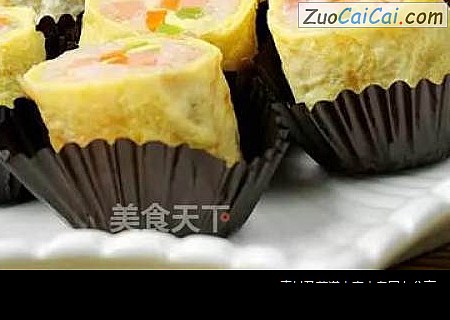 美味虾仁鸡蛋卷