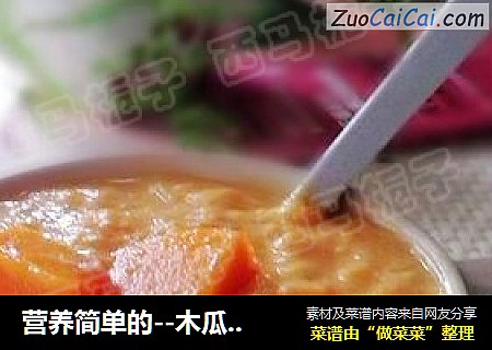 营养简单的--木瓜奶昔