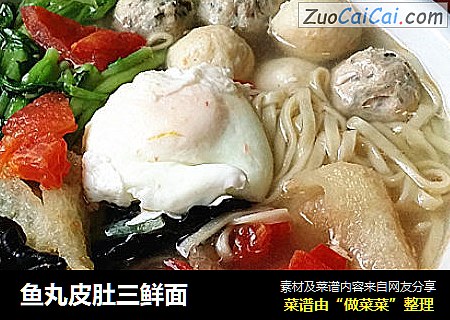 鱼丸皮肚三鲜面
