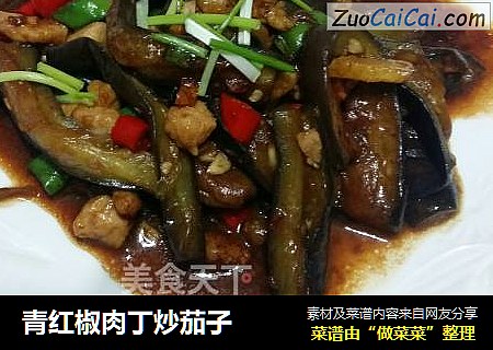 青红椒肉丁炒茄子