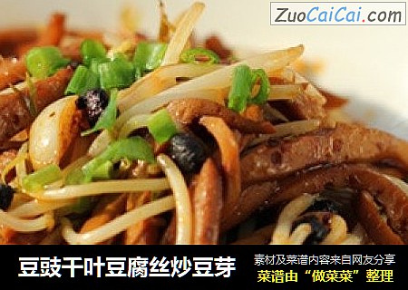 豆豉千叶豆腐丝炒豆芽