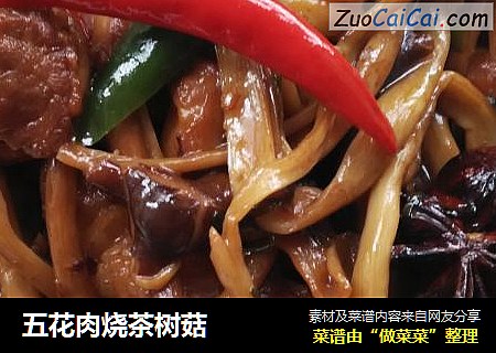 五花肉烧茶树菇
